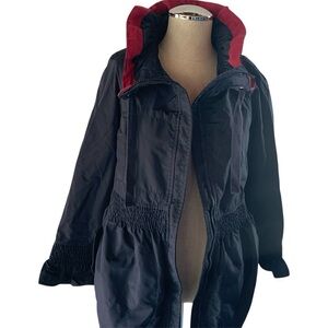 RED Valentino Navy Raincoat with Red Trim